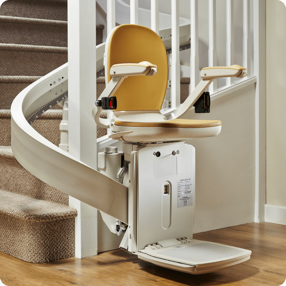 Curved stairlift